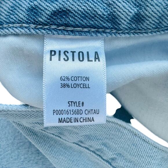 Pistola Jadyn Wide Leg Jeans Light Chateau Blue Wash Size 29 Low Slung Rise - Picture 5 of 6